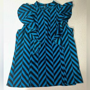 Worthington Kids Chevron Dress in Blue and Black
